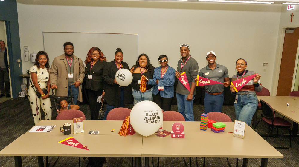 Members of the Black Alumni Board (BAB) attend a board meeting.