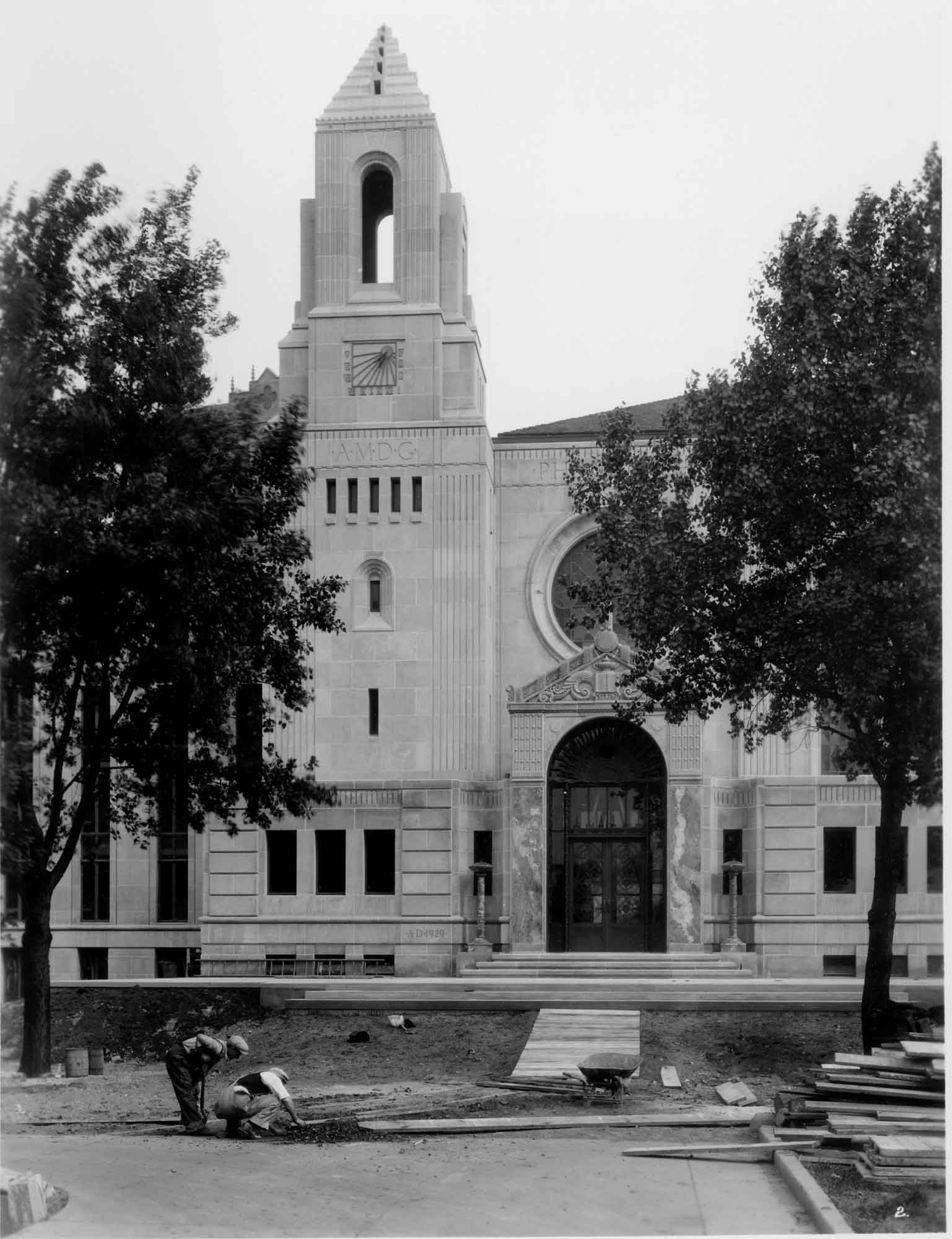 Cudahy Library construction
