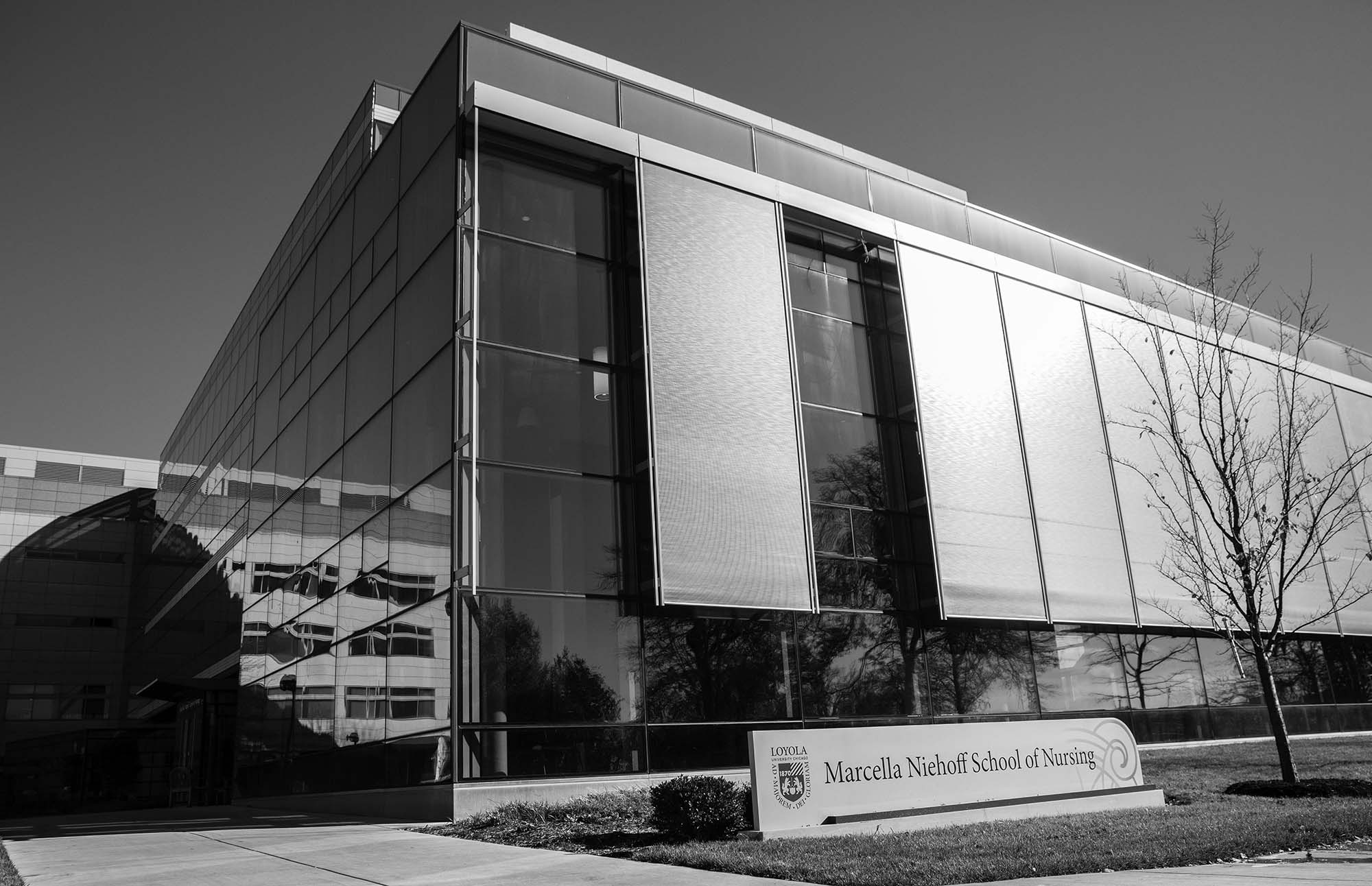 Niehoff School of Nursing building on the Health Sciences Campus
