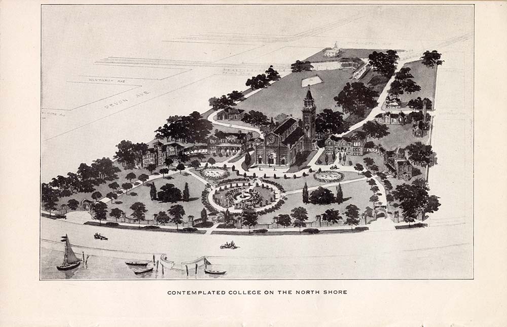 1907 Sketch of proposed lake shore