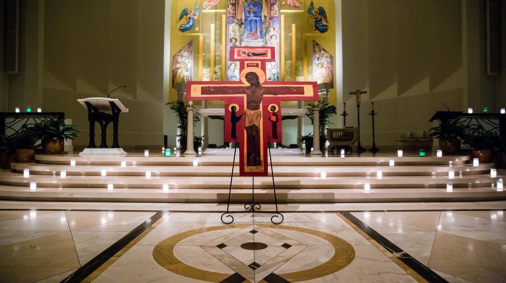 Taize prayer set up