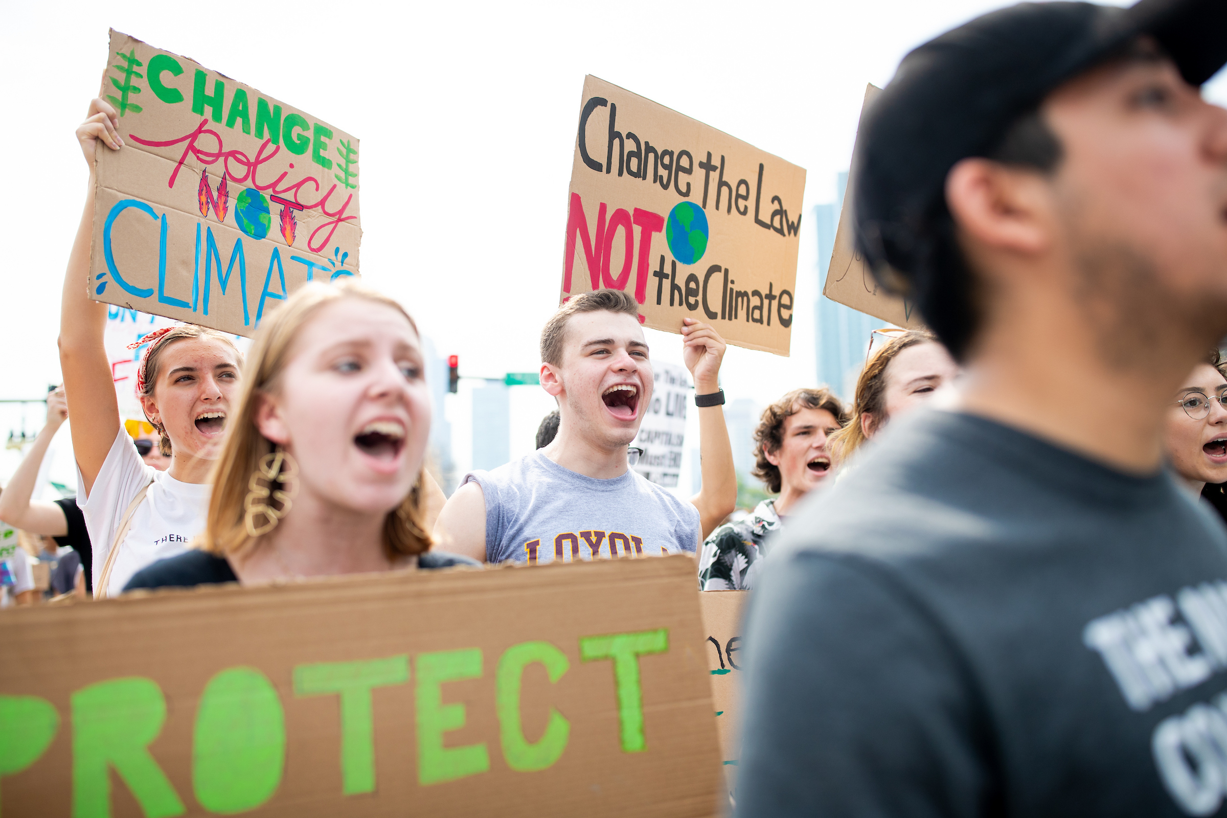 Loyola students at climate change rally