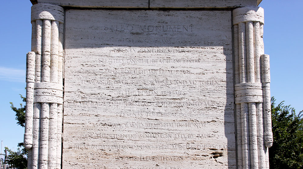 base of balbo monument