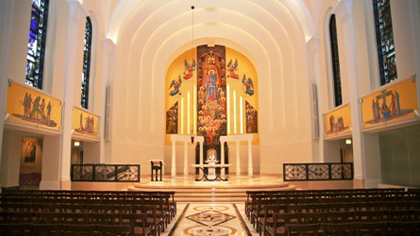  Loyola University Chicago's Madonna della Strada Chapel altar