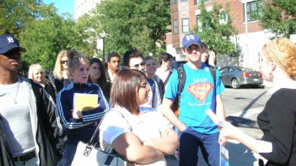 Organization of the NorthEast youth organizer discusses affordable housing in Uptown. Organization of the NorthEast youth organizer discusses affordable housing in Uptown.