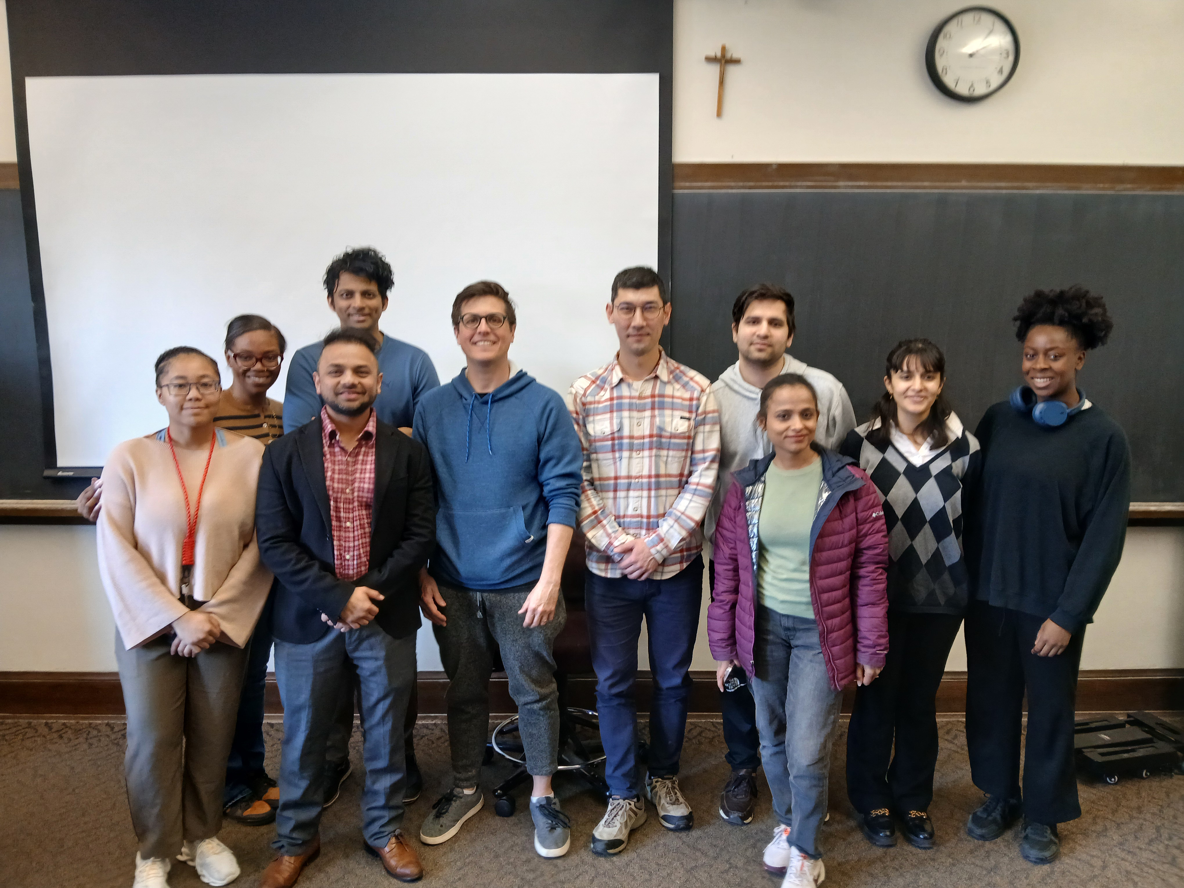 Students posed with speaker Jigar Shah