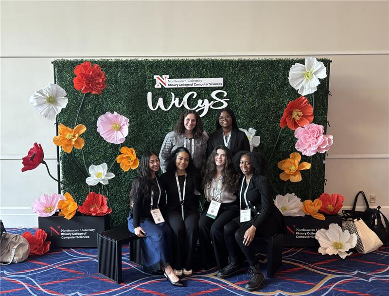 Students involved in the Women in Cybersecurity conference.