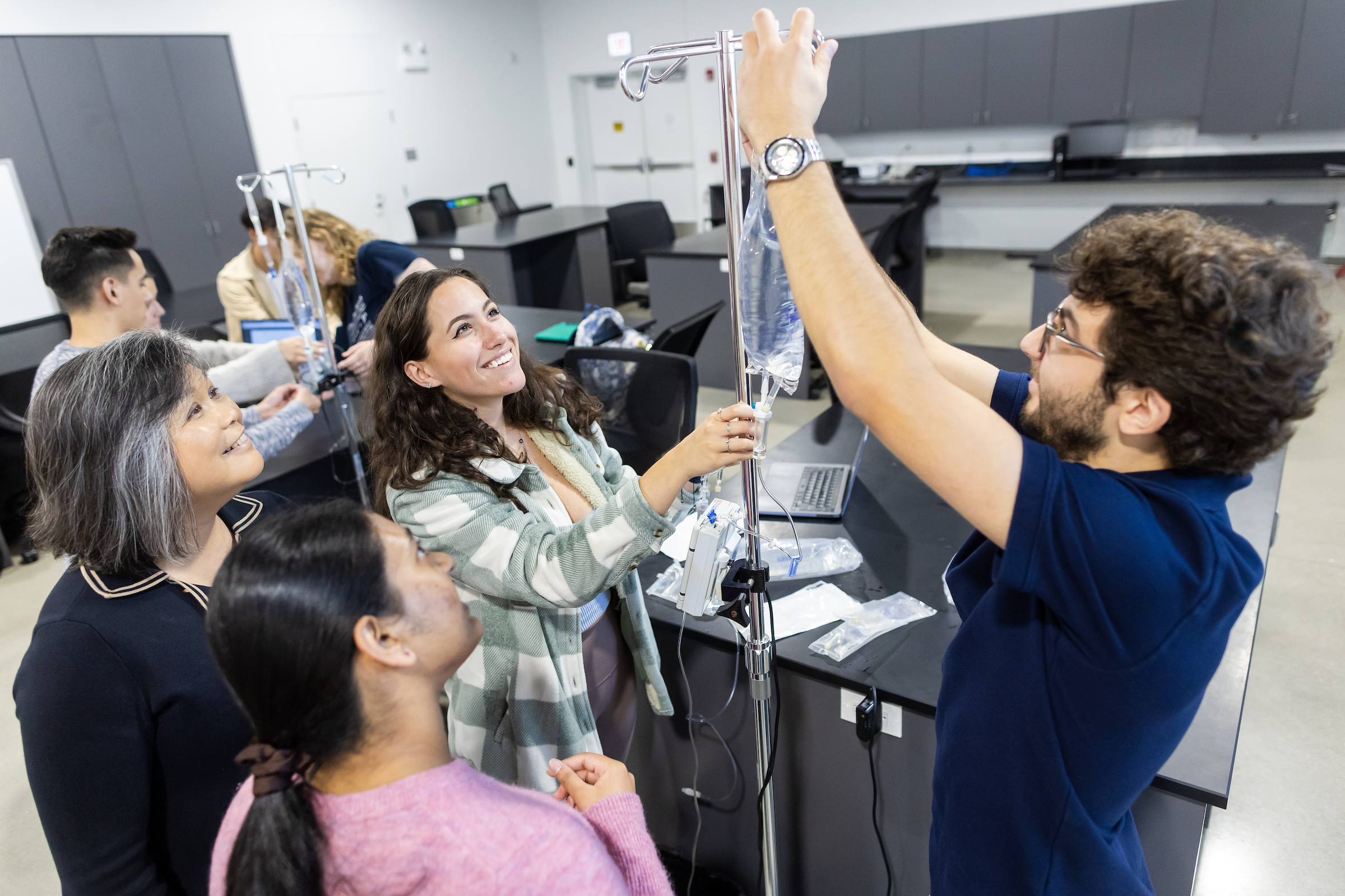 Biomedical Engineering students engaged in a course activity.