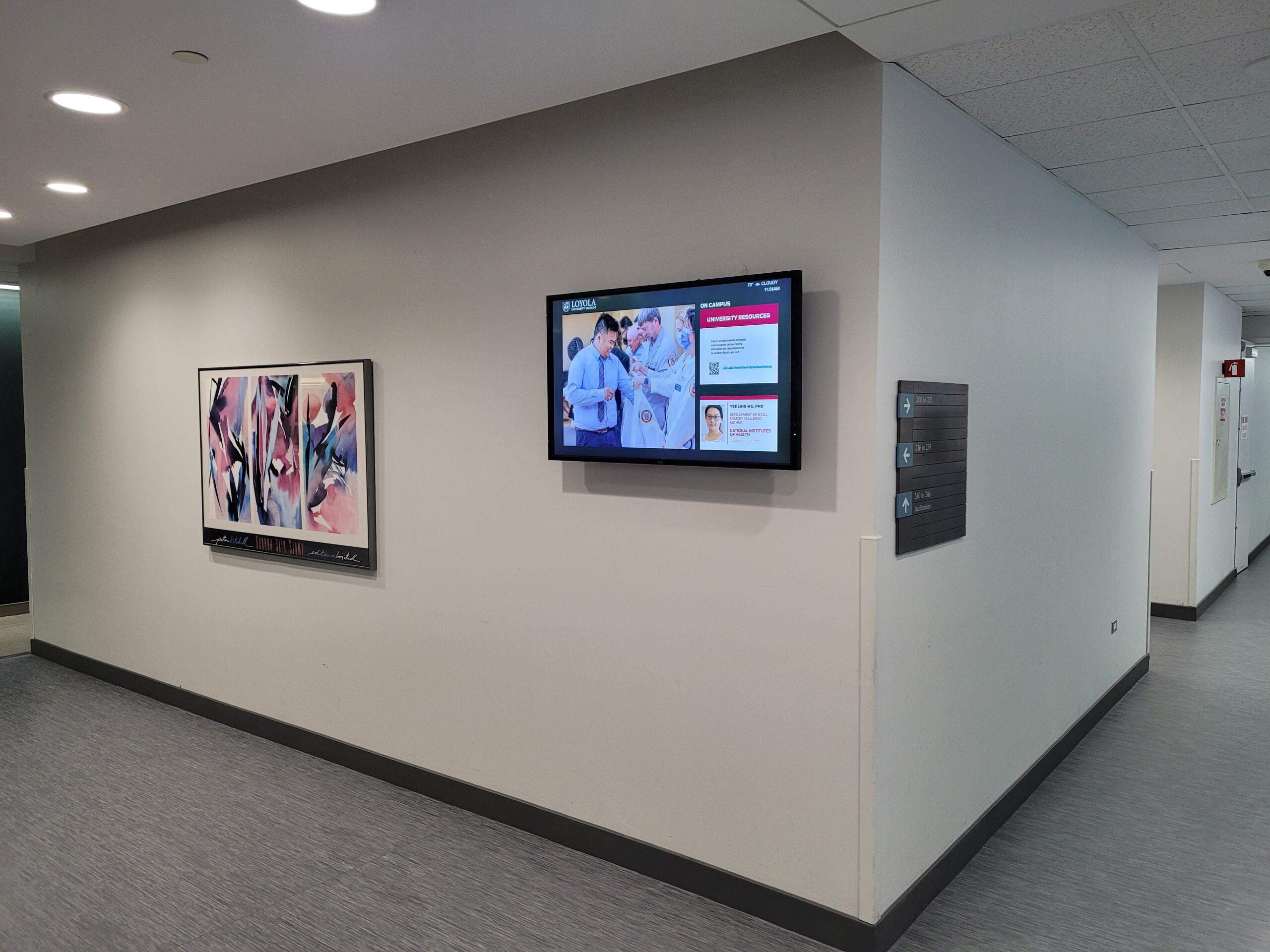 Cancer Center 2nd Floor Digital Signage
