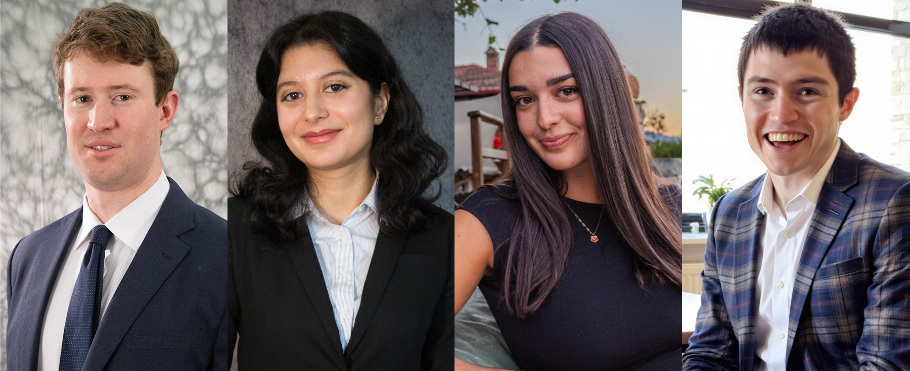 First-year law students Creighton Foulkes, Michelle C. Smith, Danielle Shadid, and Liam Bower.