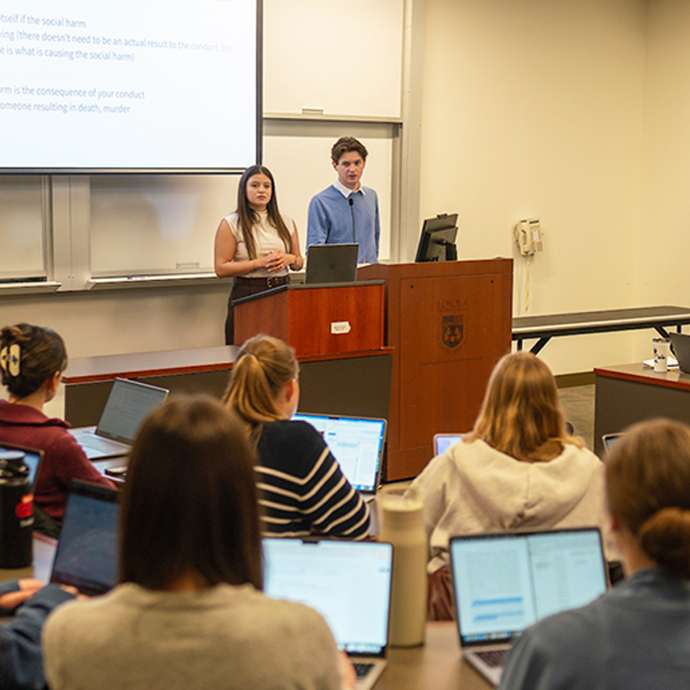 Students tutoring a class