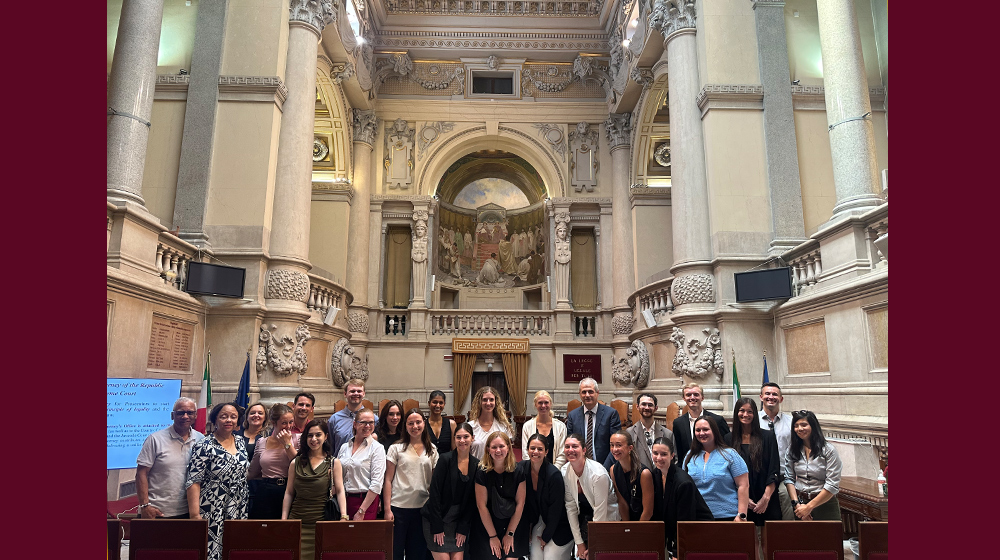 Students visiting Rome