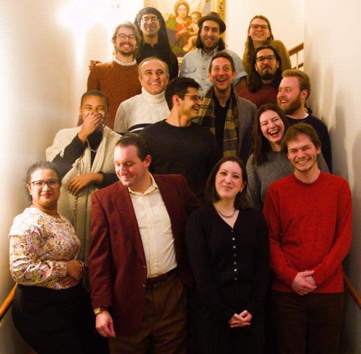 Philosophy graduate students at the 2024 department holiday party