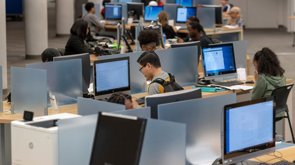 Students in a computer classroom Students in a computer classroom