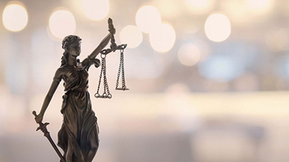 Lady Justice silhouette