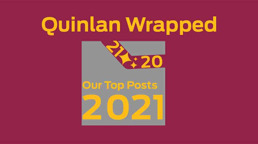 Graphic: Quinlan Wrapped. Our top posts 2021.