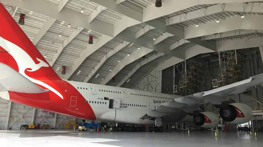 Photo of plane in a hangar at Los Angeles World Airports