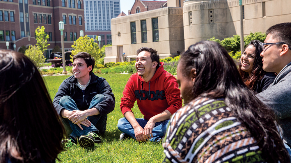 Students sitting in a circle as a learning community