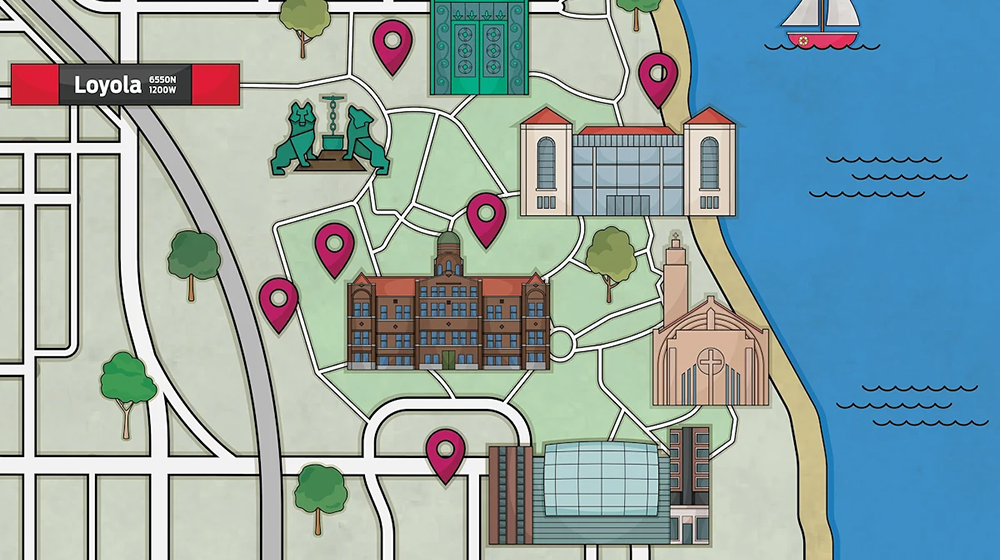 graphic of campus map