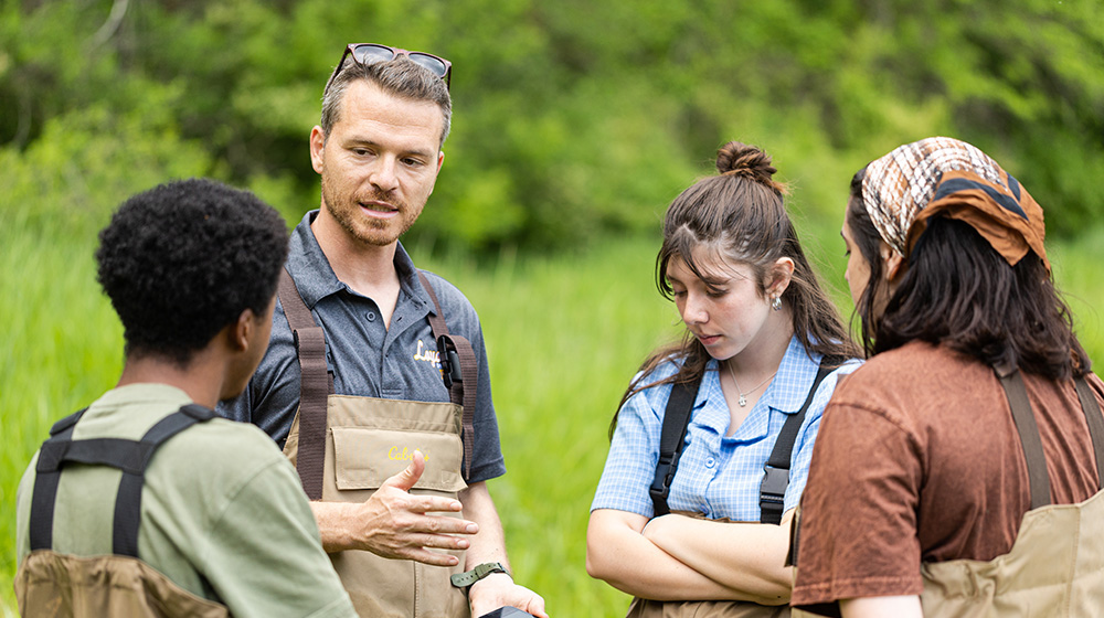 Mark Mackey with students at LUREC
