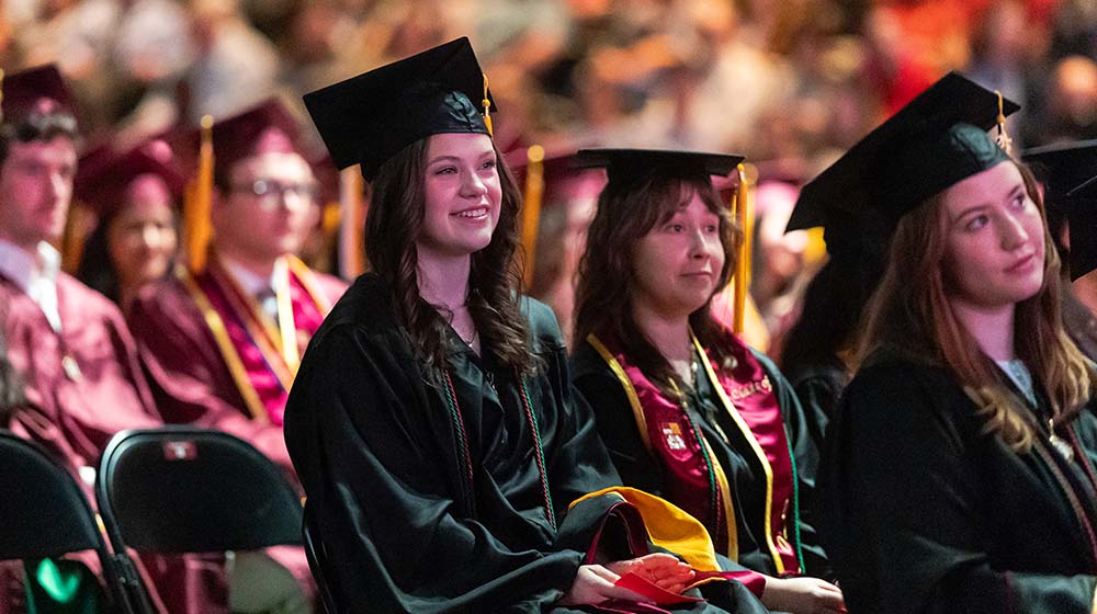 graduates at the commencement ceremony