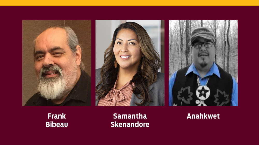 Indigenous People's Day graphic with speaker headshots