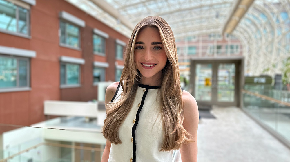 Caitlyn Smith in the SES atrium