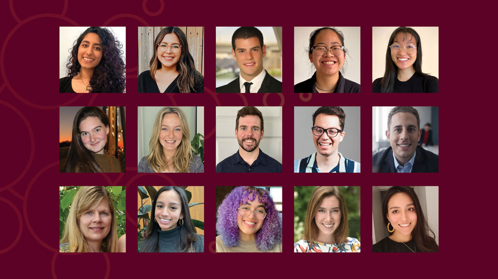 Headshots of finalists in the Abrams Challenge