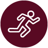 Icon of a person running
