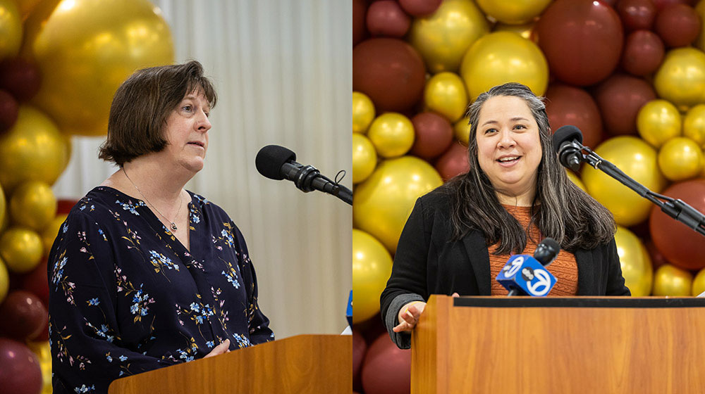 Theresa Kristopaitis, MD (left) and Margaret Zhi-Yin Tsien, MD (right)